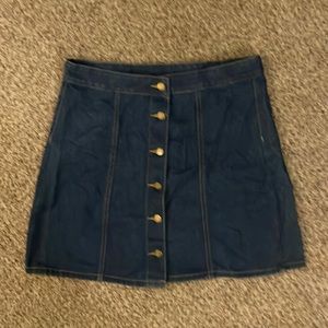 Dark denim button up skirt high wasted size XL